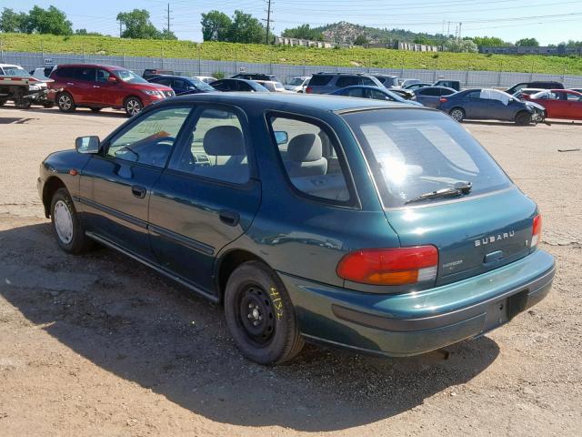 JF1GF244XPB808317 - 1993 SUBARU IMPREZA L GREEN photo 3