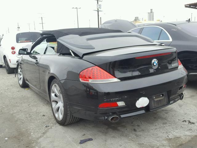 WBAEK13476CN79514 - 2006 BMW 650 I BLACK photo 3