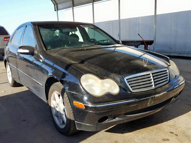 WDBRF61J92F198317 - 2002 MERCEDES-BENZ C 240 BLACK photo 1