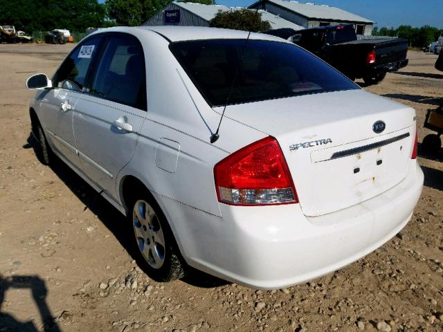 KNAFE121585551835 - 2008 KIA SPECTRA EX WHITE photo 3