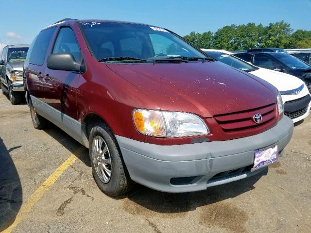 4T3ZF13C22U502864 - 2002 TOYOTA SIENNA LE RED photo 1