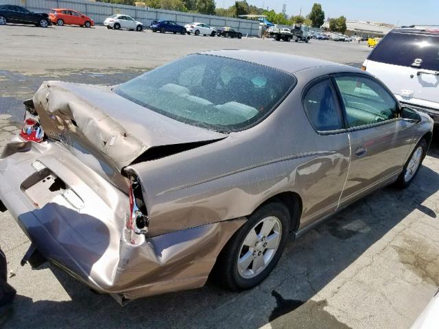 2G1WM15K069205016 - 2006 CHEVROLET MONTE CARL GOLD photo 4