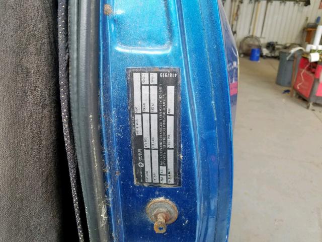 1B4GW12T9FS597055 - 1985 DODGE RAMCHARGER BLUE photo 10