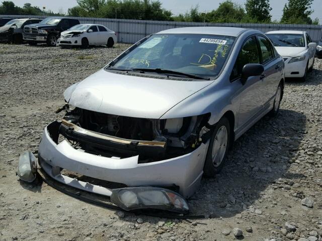 2HGFA16489H033605 - 2009 HONDA CIVIC DX-G SILVER photo 2