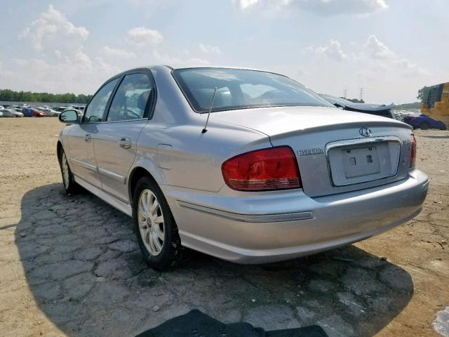 KMHWF35H74A076304 - 2004 HYUNDAI SONATA GLS SILVER photo 3