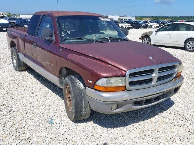 1B7GL22X6YS550573 - 2000 DODGE DAKOTA MAROON photo 1