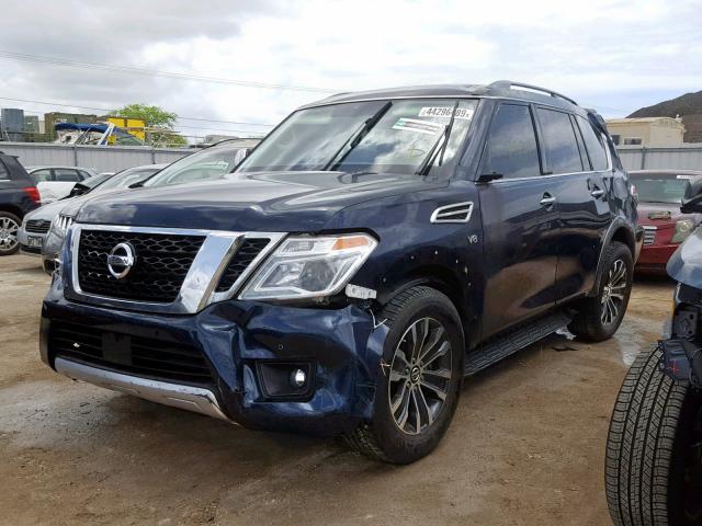 JN8AY2ND9JX002248 - 2018 NISSAN ARMADA SV BLUE photo 2