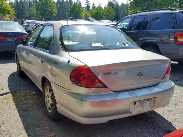 KNAFB121425203153 - 2002 KIA SPECTRA BA SILVER photo 3