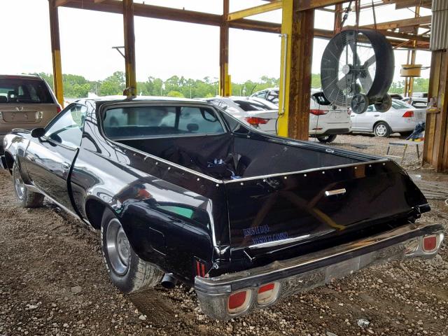 1D80H5D427854 - 1975 CHEVROLET EL CAMINO BLACK photo 3