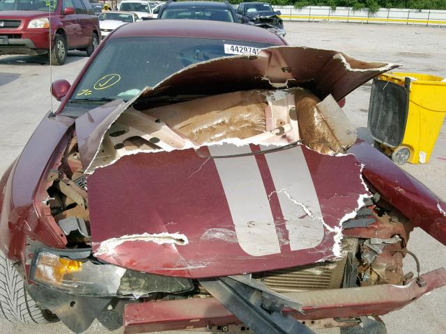 1FAFP40624F156079 - 2004 FORD MUSTANG MAROON photo 7