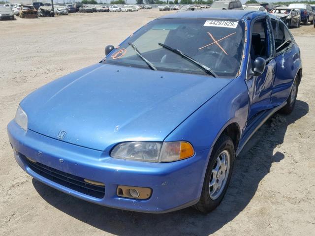 2HGEH2379PH539680 - 1993 HONDA CIVIC VX BLUE photo 2