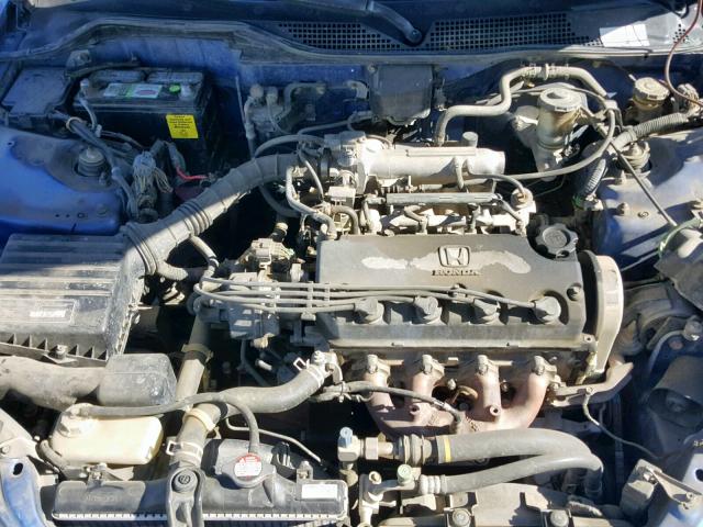 2HGEH2379PH539680 - 1993 HONDA CIVIC VX BLUE photo 7