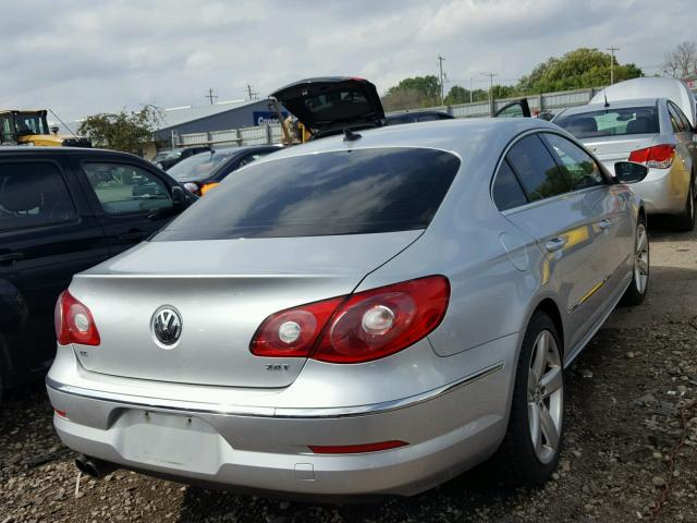 WVWHN7AN6BE733845 - 2011 VOLKSWAGEN CC LUXURY SILVER photo 4