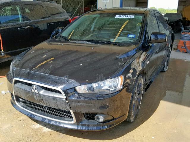 JA32U8FW0CU019263 - 2012 MITSUBISHI LANCER GT BLACK photo 2