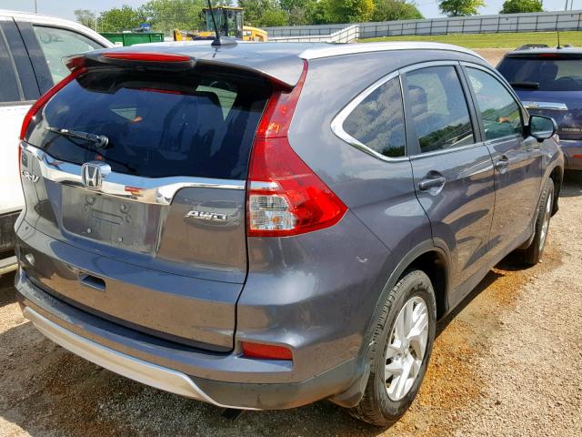 5J6RM4H79GL035868 - 2016 HONDA CR-V EXL GRAY photo 4