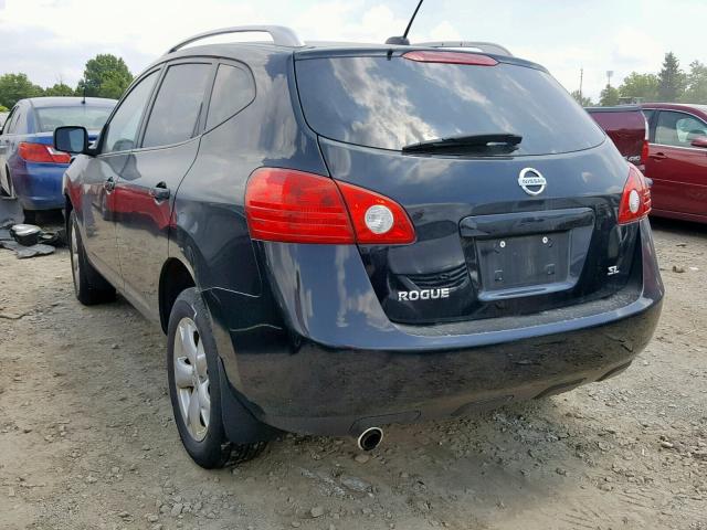 JN8AS58T49W045905 - 2009 NISSAN ROGUE S BLACK photo 3