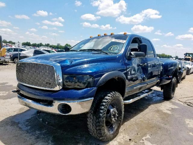 3D7KS28C35G833281 - 2005 DODGE RAM 2500 S Կապույտ լուսանկար 2