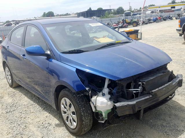 KMHCT4AE9GU031249 - 2016 HYUNDAI ACCENT SE BLUE photo 1