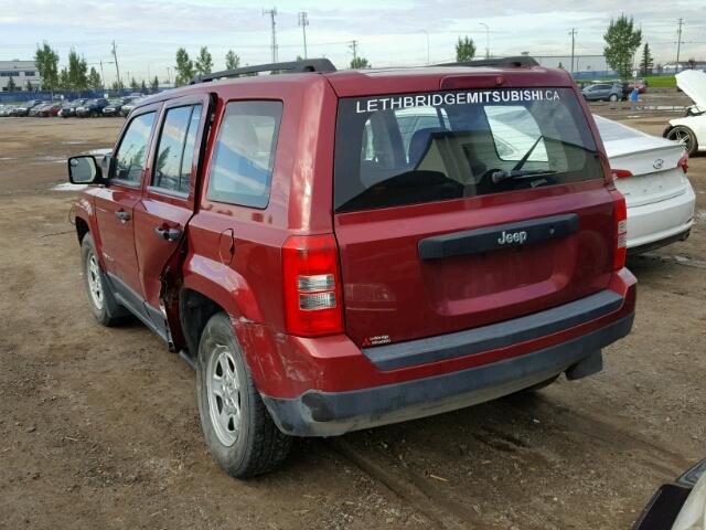 1J4NT2GA6BD178878 - 2011 JEEP PATRIOT RED photo 3