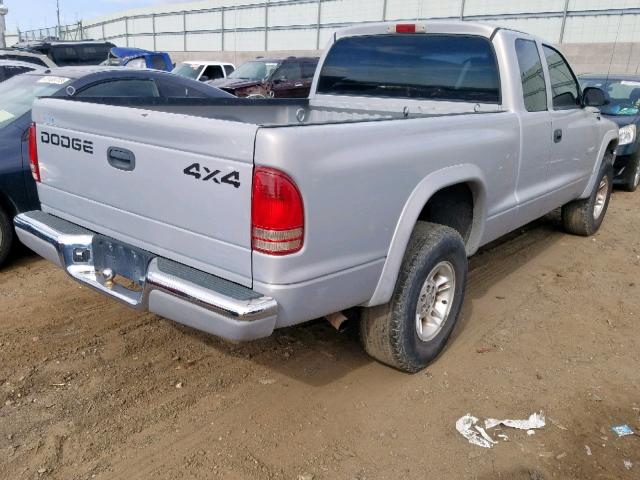 1B7GG22N1YS504474 - 2000 DODGE DAKOTA SILVER photo 4