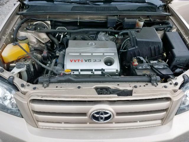 JTEGP21A750068182 - 2005 TOYOTA HIGHLANDER BEIGE photo 7