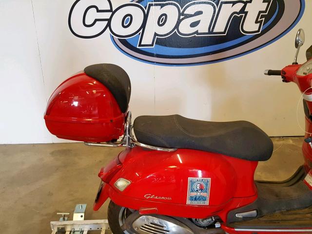 ZAPM459L565002353 - 2006 VESPA GTS 250 RED photo 6