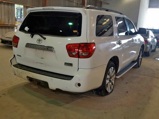 5TDZY68A58S002741 - 2008 TOYOTA SEQUOIA LI WHITE photo 4