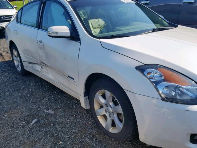 1N4CL21E19C132017 - 2009 NISSAN ALTIMA HYB WHITE photo 9