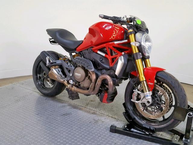 ZDM1RBSW6FB006264 - 2015 DUCATI MONSTER 12 RED photo 2