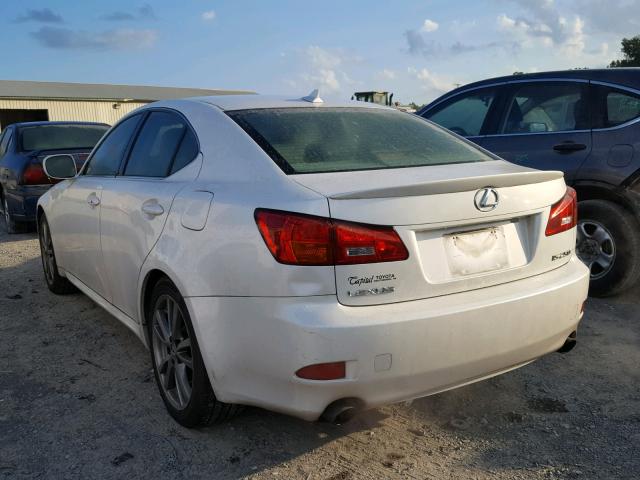 JTHBK262985052120 - 2008 LEXUS IS 250 WHITE photo 3