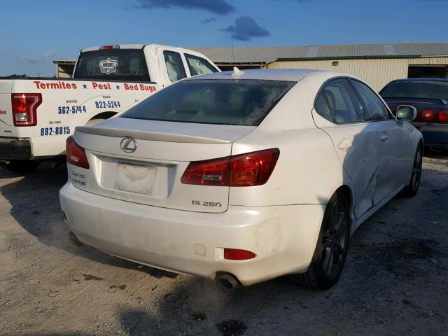 JTHBK262985052120 - 2008 LEXUS IS 250 WHITE photo 4