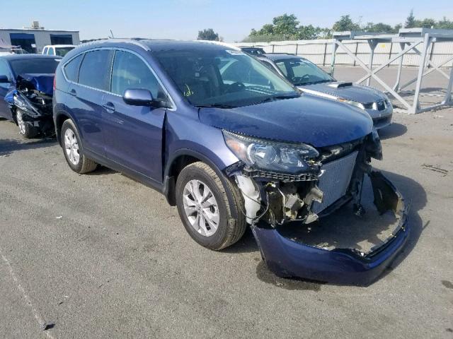 5J6RM3H78CL045635 - 2012 HONDA CR-V EXL BLUE photo 1