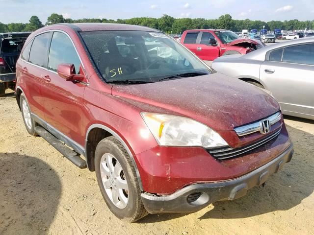 JHLRE38757C033227 - 2007 HONDA CR-V EXL MAROON photo 1