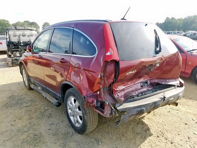 JHLRE38757C033227 - 2007 HONDA CR-V EXL MAROON photo 3