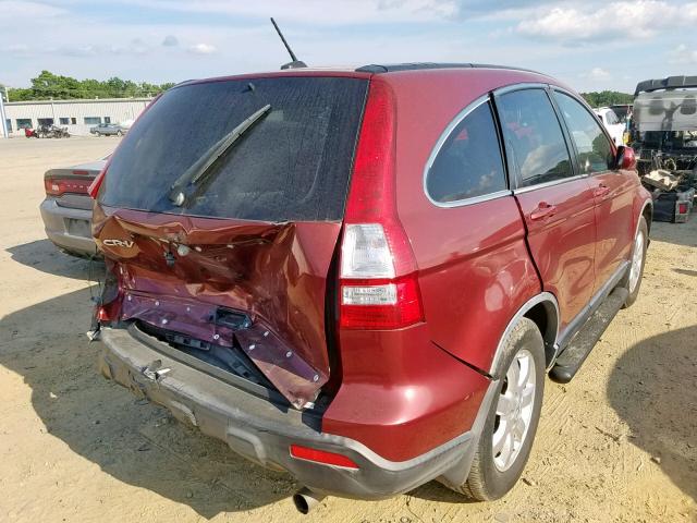 JHLRE38757C033227 - 2007 HONDA CR-V EXL MAROON photo 4