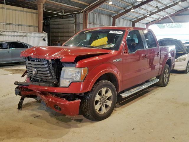 1FTFW1CV7AKB38226 - 2010 FORD F150 SUPER RED photo 2