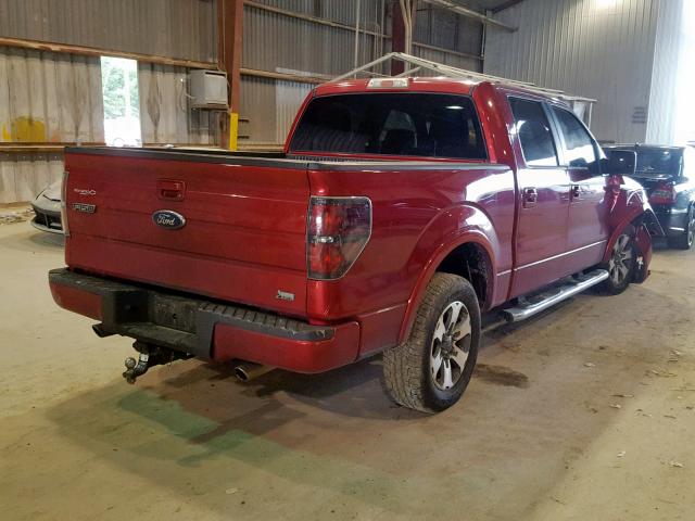 1FTFW1CV7AKB38226 - 2010 FORD F150 SUPER RED photo 4