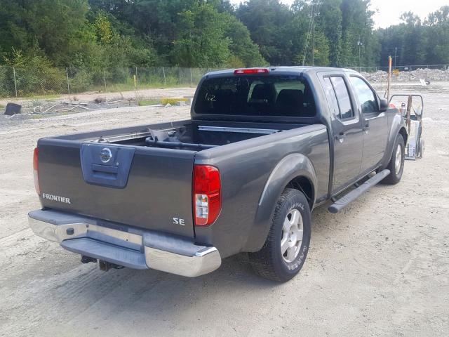 1N6AD09U27C440743 - 2007 NISSAN FRONTIER C GRAY photo 4