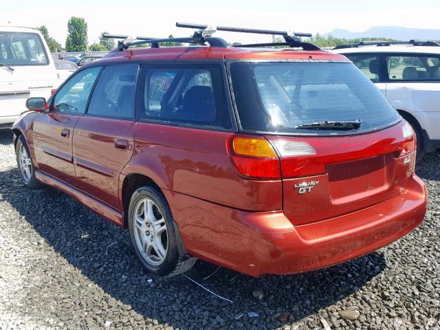 4S3BH645327300894 - 2002 SUBARU LEGACY GT RED photo 3