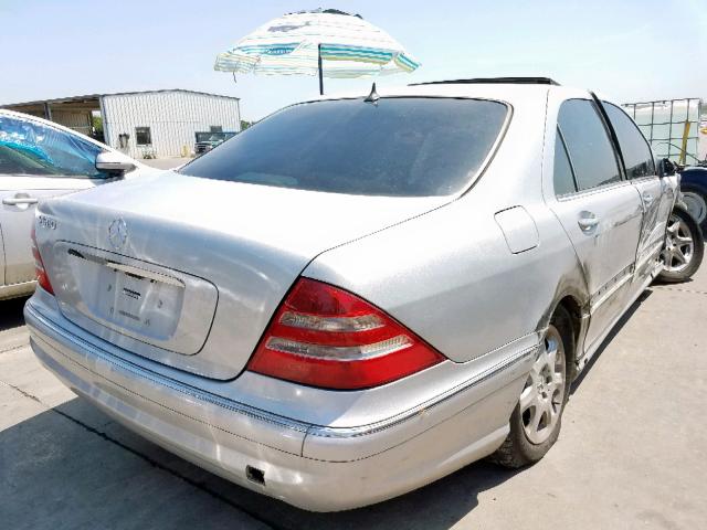 WDBNG75J61A182678 - 2001 MERCEDES-BENZ S 500 SILVER photo 4