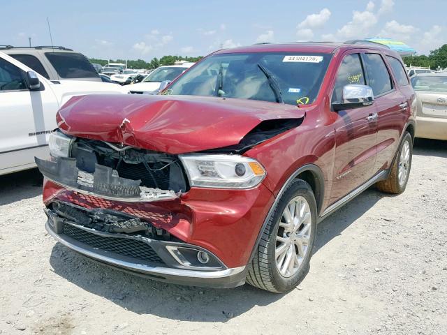 1C4RDHEG4EC524290 - 2014 DODGE DURANGO CI MAROON photo 2