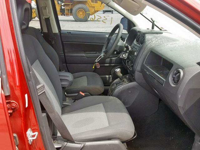 1J4FT47A29D124567 - 2009 JEEP COMPASS SP RED photo 5