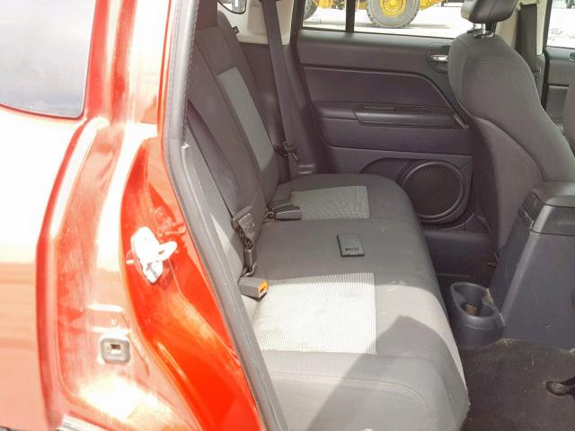 1J4FT47A29D124567 - 2009 JEEP COMPASS SP RED photo 6