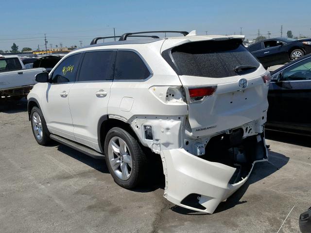 5TDYKRFH9GS156074 - 2016 TOYOTA HIGHLANDER WHITE photo 3