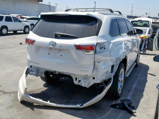 5TDYKRFH9GS156074 - 2016 TOYOTA HIGHLANDER WHITE photo 4