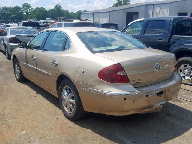 2G4WD562651288294 - 2005 BUICK LACROSSE C GOLD photo 3