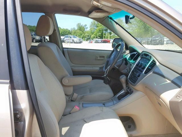 JTEDP21A950063830 - 2005 TOYOTA HIGHLANDER BEIGE photo 5