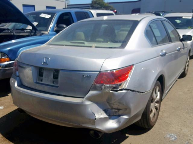 1HGCP368X9A041753 - 2009 HONDA ACCORD EXL SILVER photo 4