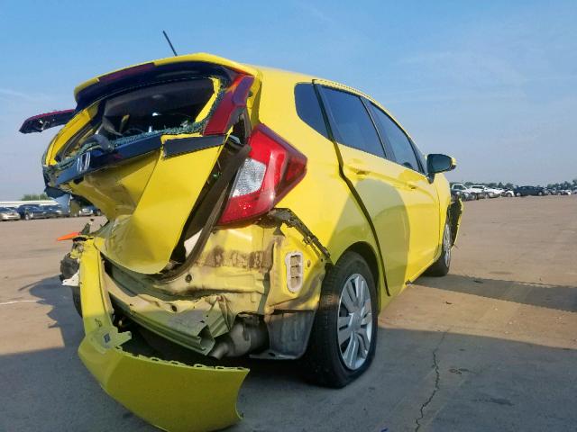 3HGGK5G56FM759671 - 2015 HONDA FIT LX YELLOW photo 4