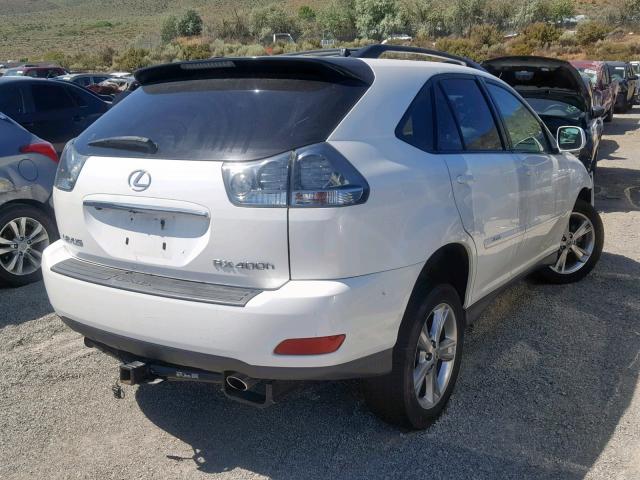 JTJHW31U172016661 - 2007 LEXUS RX 400H WHITE photo 4